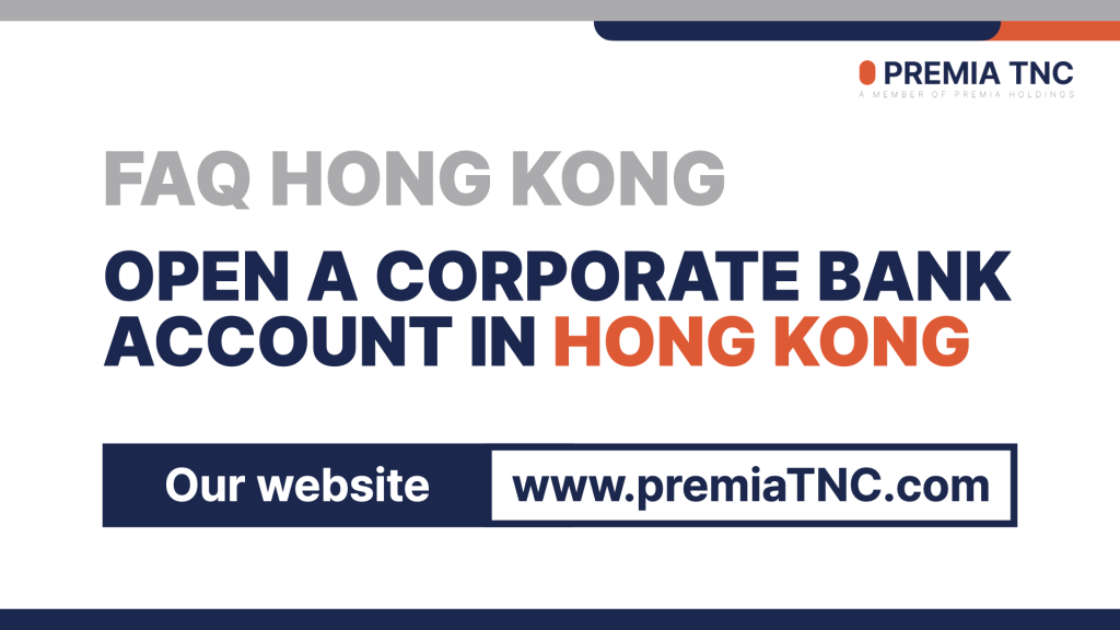 corporate bank account opening in Hong Kong
