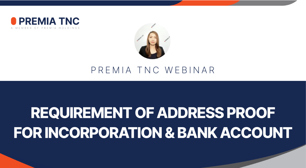 Requirement of Address Proof for Incorporation & Bank Account