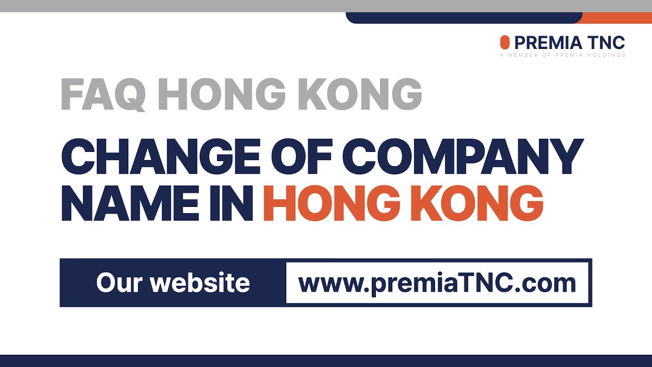 Change of company name in Hong Kong
