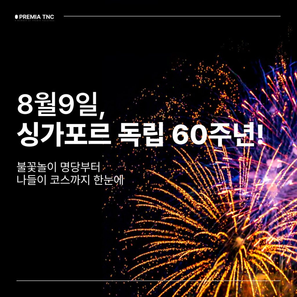 8월 9일, 싱가포르 독립 60주년! 불꽃놀이- 명당부터 나들이 코스까지 한눈에